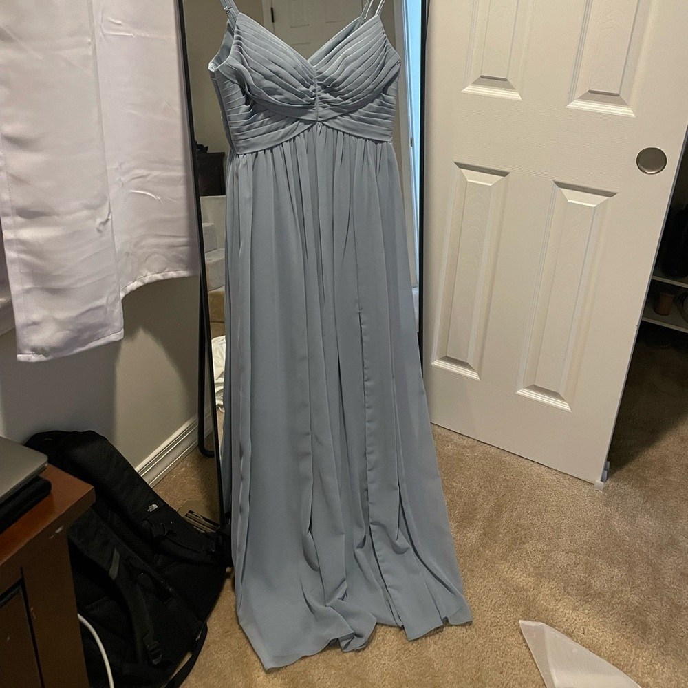 EUC Size 6 Azazie Bridesmaids Dress in Dusty Blue